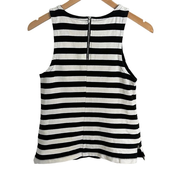BANANA REPUBLIC Black and White Stripe Sleeveless Top - Picture 2 of 8
